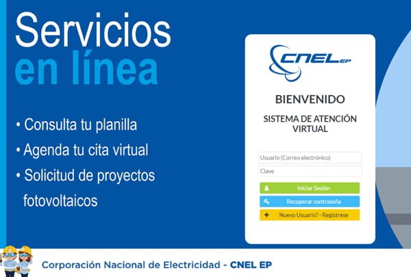 Servicios en linea CNEL EP